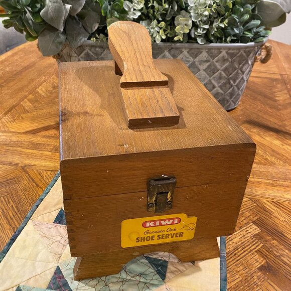 Kiwi Genuine Oak Shoe Server - Picture 1 of 5